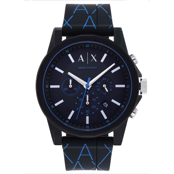A|X MEN'S CHRONOGRAPH WATCH SILICONE STRAP AX1342 - Picture 3 of 14